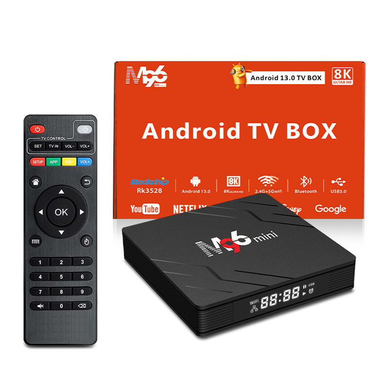 Duurzame Smart TV Box M96 Mini H.265 4K 75fps 10 Bit 2.4G 5G BT5.0WIFI6