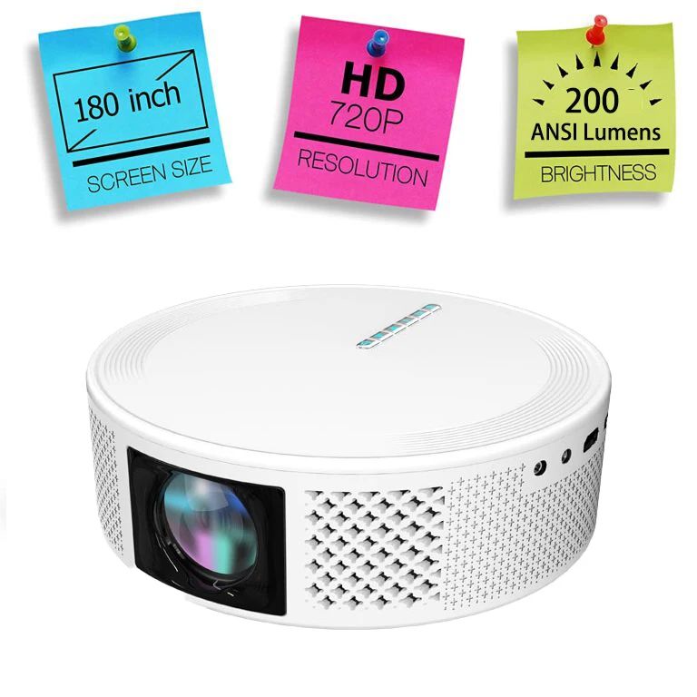 Ronde Duurzame Filmprojector Kleine, CE Home LED Mini HD Projector Android