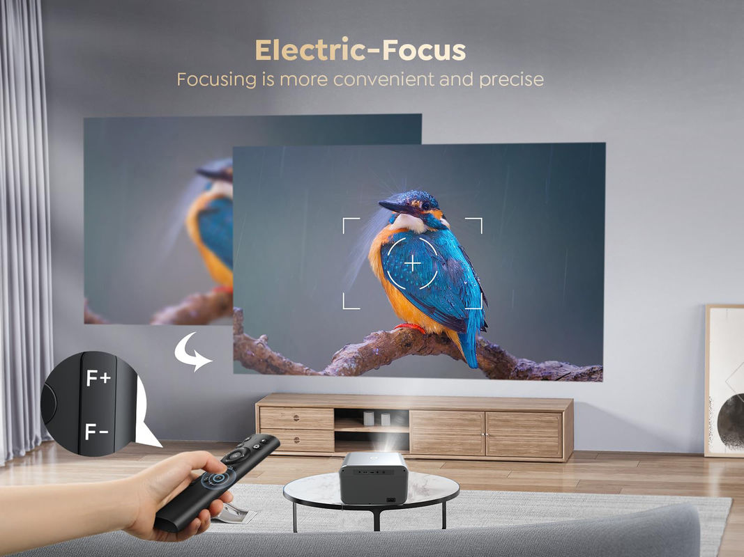 Android 9.0 Nieuw Product Elektrofocus LED+LCD HDMI Projector 200 lumen