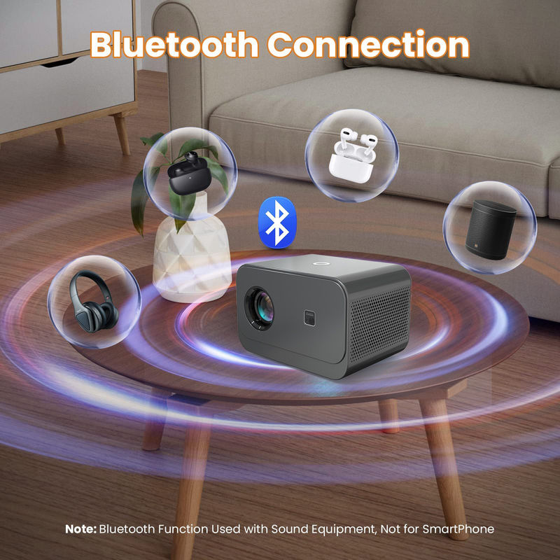 Android 9.0 Nieuw Product Elektrofocus LED+LCD HDMI Projector 200 lumen