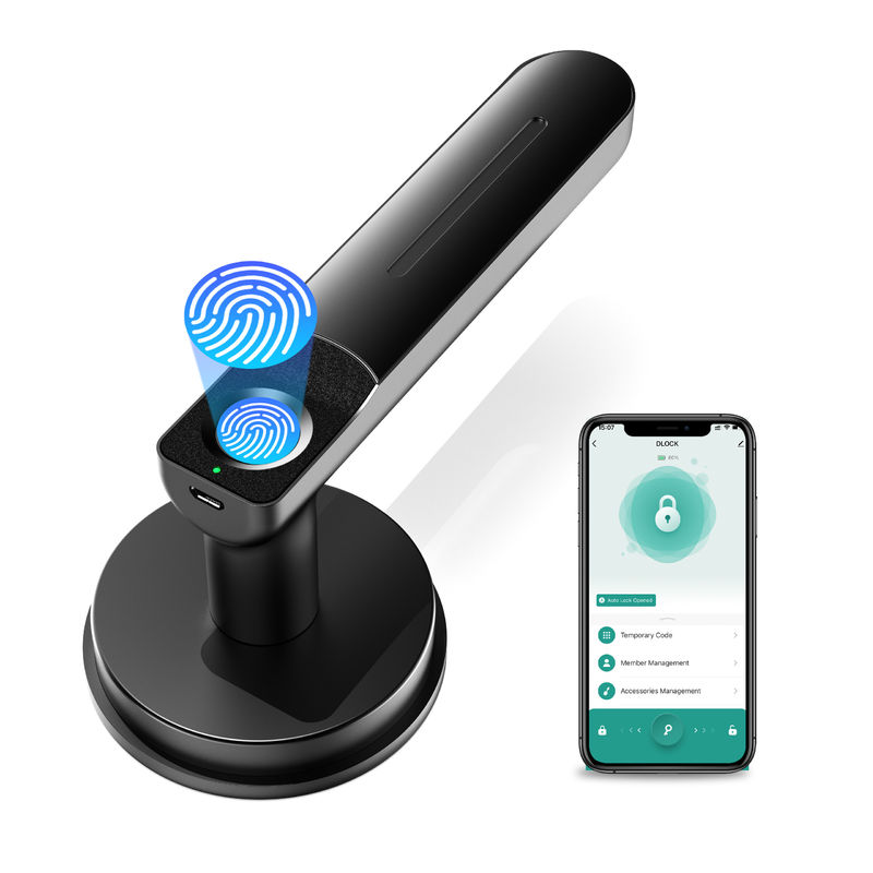 App functie, Smart Fingerprint Door Lock, Keyless Door Lock met Handle, Room Door Lock voor slaapkamer / kantoor