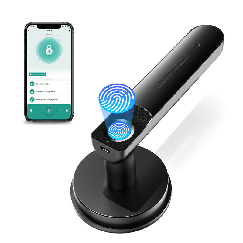 App functie, Smart Fingerprint Door Lock, Keyless Door Lock met Handle, Room Door Lock voor slaapkamer / kantoor